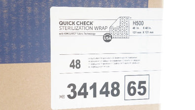 Halyard 34148 H500 Quick Check Sterilization Wrap 48 x 48 inch - Box of 48